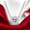 Slickblue Solitaire Bezel Cubic Zirconia Pendant for Women, 16-Inch Link Chain, Rhodium Plated, 1.1 Ct - 2 of 3