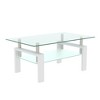 Zeus & Ruta Modern Rectangle Glass Coffee Table - 2 of 4