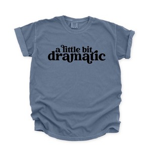 Simply Sage Market Women's A Little Bit Dramatic Short Sleeve Garment Dyed Tee - 1 of 4
