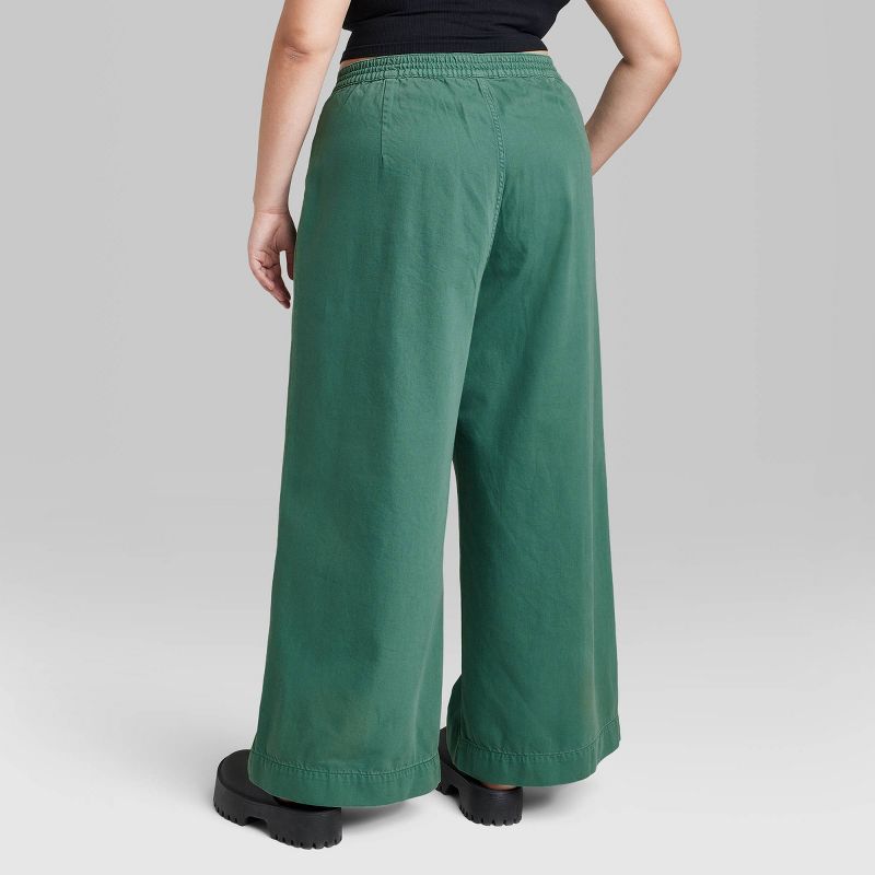 Women's Super-High Rise Soft Wide Leg Jeans - Wild Fable™ Green, 4 of 5