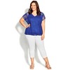 Avenue Women's Plus Size Elora Burnout Top - image 3 of 4