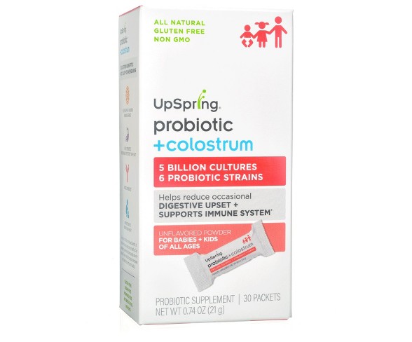 UpSpring Probiotic + Colostrum Powder - 30 ct