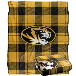 University Of Missouri Campus Plaid Spirit Silky Touch Super Soft Throw Blanket 50x60 - 1 of 4