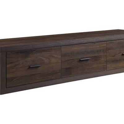 Harel 62'' Walnut Finish Media Console with Storage Cabinet