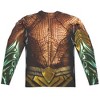 Men's Aquaman Movie Aquaman Uniform (Front Back Print) Long Sleeve Costume T-Shirt - 3 of 4