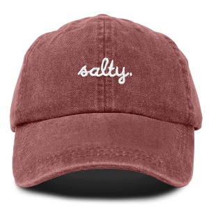 Dalix Salty Embroidered Cotton Beach Baseball Cap Adjustable Dad Hat Womens - 1 of 4