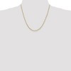 Black Bow Jewelry 2.2mm, 10k Yellow Gold, Solid Concave Figaro Chain Necklace - 2 of 4