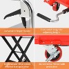 Hydraulic Lift Table Cart, 500 LBS Capacity, Manual Single Scissor Lift Table, 28.5" Max Height, Adjustable, with Anti-Slip Pad, Red - 2 of 4