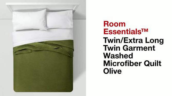 Garment Washed Microfiber Quilt - Room Essentials™, 2 of 13, play video