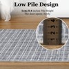2x6 Super Soft Rug for Bedroom, Soft Shaggy Plush for Bedroom Dining Room, Classic Checkered Shaggy Non-Slip Stain Resistant Under Table Rug - 4 of 4