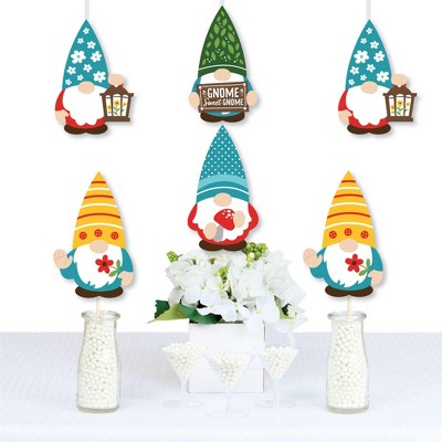 Big Dot of Happiness Garden Gnomes - Decorations DIY Forest Gnome Party Essentials - Set of 20