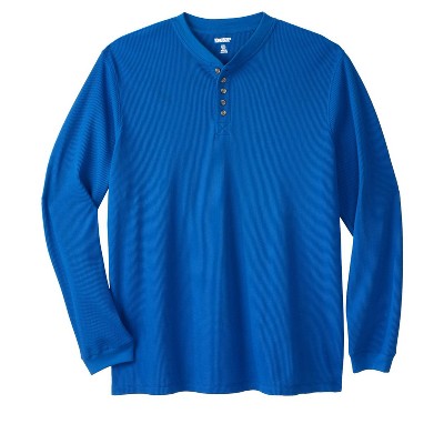 KingSize Men's Big & Tall Tall Waffle-Knit Thermal Henley Tee Tall