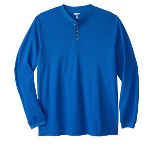 KingSize Men's Big & Tall Tall Waffle-Knit Thermal Henley Tee Tall - 1 of 4