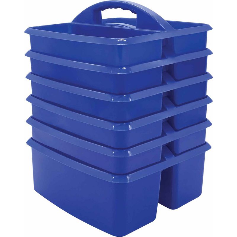 Teacher Created Resources® Blue Plastic Storage Caddy, Pack of 6, 1 of 6
