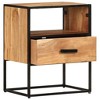 vidaXL Bed Cabinet Natural brown, black - 4 of 4