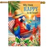 Briarwood Lane Summer House Flag 40x28 For Outdoor Happy Hour Parrott For Summer House Flag - 2 of 4