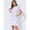 cheibear Women's Tank Crew Neck Soft Lounge Sleeping Pullover Pajama Dress Nightgown - 2 of 4