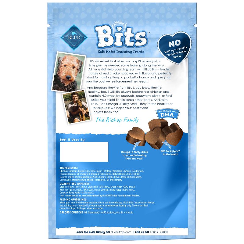 Blue Buffalo Blue Bits Natural Soft-Moist Training Dog Treats with Chicken Recipe, 3 of 8