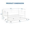 Twin Daybed with Trundle Bed,Metal Twin Day Bed Twin Size with Steel Slat Support, Sofa Bed for Living Room and Guest Room - 2 of 4
