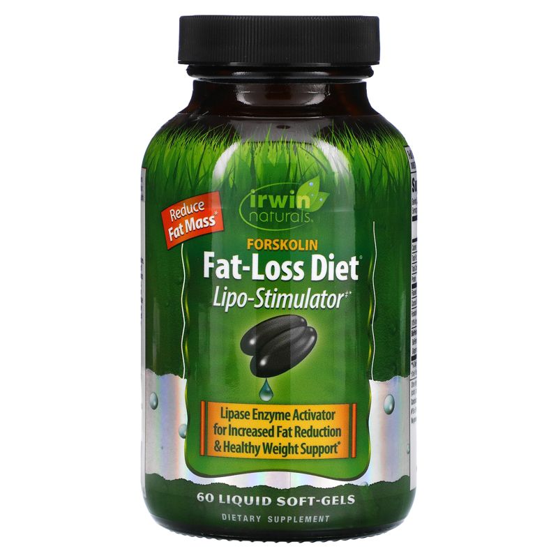 Irwin Naturals Forskolin, Fat-Loss Diet, 60 Liquid Soft-Gels, 1 of 3