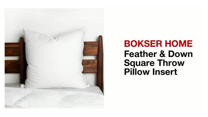 Feather Down Square Throw Pillow Insert | BOKSER HOME, 2 of 12, play video