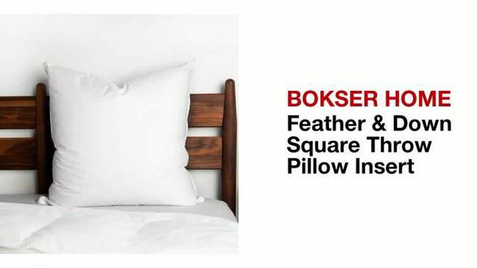 Feather Down Square Throw Pillow Insert | BOKSER HOME, 2 of 11, play video