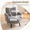 MOONMISS Modern Boucle Accent Chair, Comfortable Upholstered Reading Chair with Side Pocket and Solid Wood Legs - 4 of 4