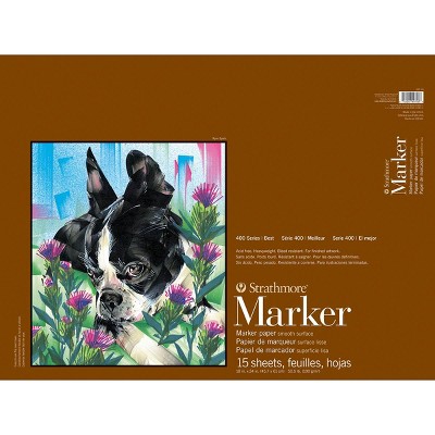 Strathmore 400 Series Marker Pad, 18 x 24 Inches, 50 lb, 15 Sheets