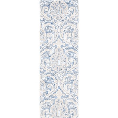 Micro-loop Mlp532 Hand Tufted Runner Rug - Blue/ivory - 2'3