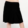 Calypsa Women's Plus Size Chlorine Resistant High Waisted Knee Length Swim Skirt With Attached Bike Shorts - 2 of 4