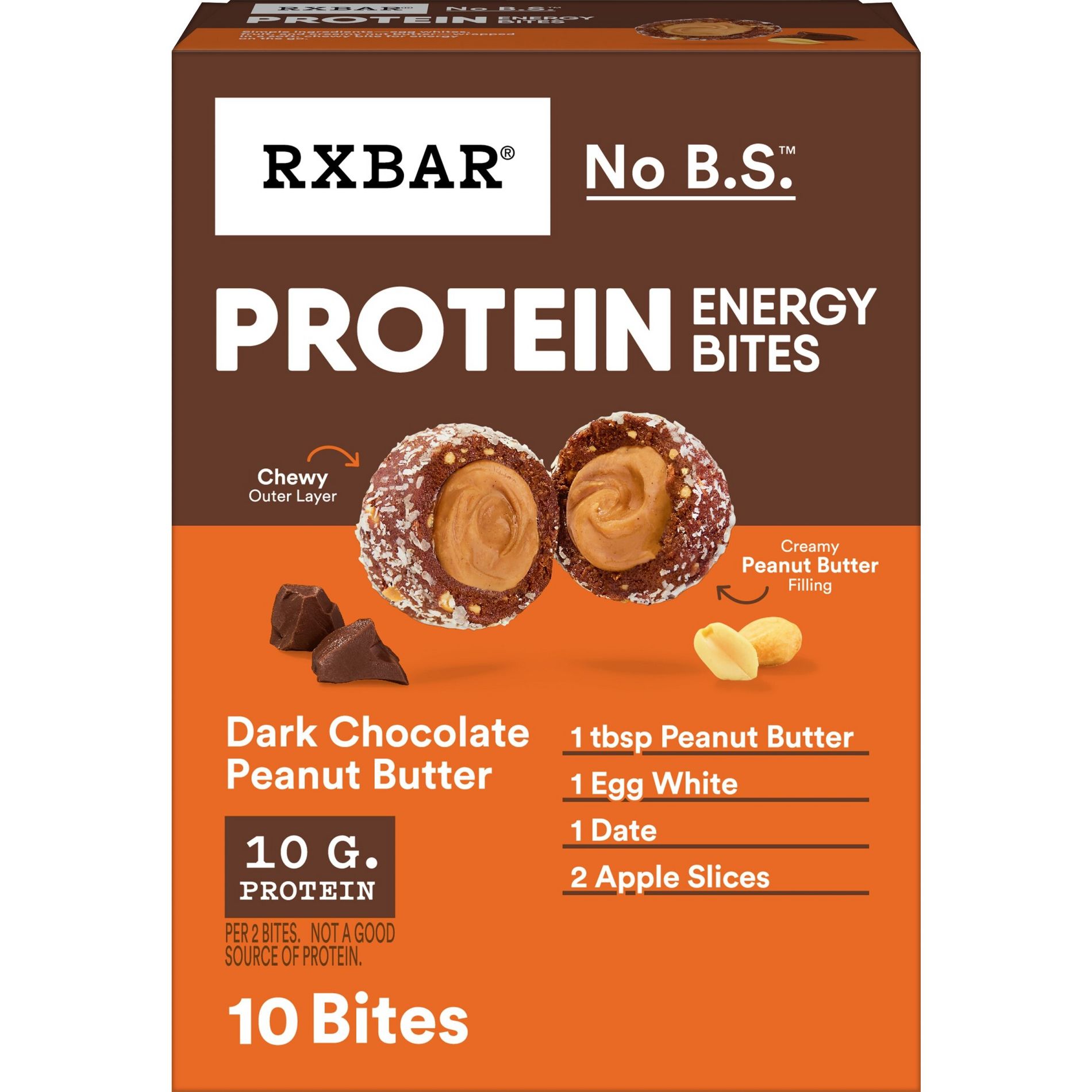 RXBAR Protein Bars Energy Bites Chocolate Peanut Butter - 8.8oz/5ct