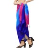 LA LEELA Summer Long Beachwear Sarong Coverups for Women Chiffon Long Beach Tie Wraps Skirt Sheer Swim Cover Up Bathing Suit One Size Blue, Solid - 3 of 4