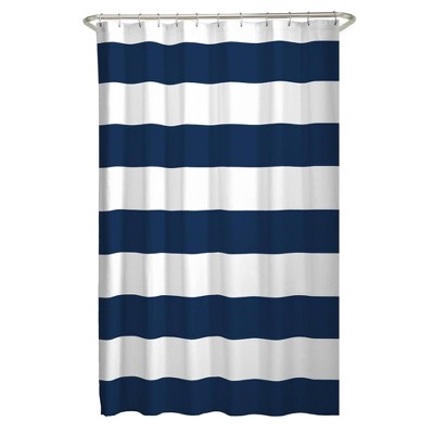 Microfiber Colorblock Large Striped Shower Curtain - Room Essentials™