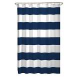 Porter Striped Shower Curtain Navy - Zenna Home