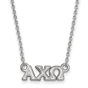 Black Bow Jewelry Sterling Silver Alpha Chi Omega Greek Life Necklace 18 Inch - 1 of 4