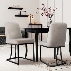 Dovelina Upholstered Modern Luxury Dining Chair Set of 2 - 1 of 4