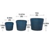 KTMBDW Ceramic Planter Set of 3 with Drainage Hole for Plants, Modern Indoor-Outdoor Round Flower Pot - 4 of 4
