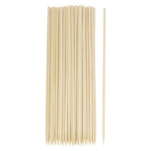 Unique Bargains Bamboo Barbecue Skewers Sticks Natural Wooden Cocktail Picks 100 Pcs - 1 of 4