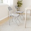 Folding Chairs Set of 4, Foldable Chairs with Metal Frame, Hold Up to 350 Pounds, Portable Beige Folding Chairs Suitable for Office, Camping - 4 of 4