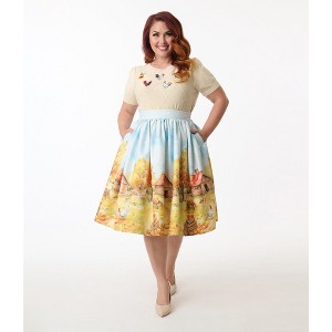 Unique Vintage Women's Plus Gellar Swing Skirt - 1 of 4