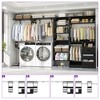 Aheaplus 132" Modular Closet System with Adjustable Shelves and Drawers, Wall-mounted Space-Saving Closet Organizer with Hanging Rods - 4 of 4