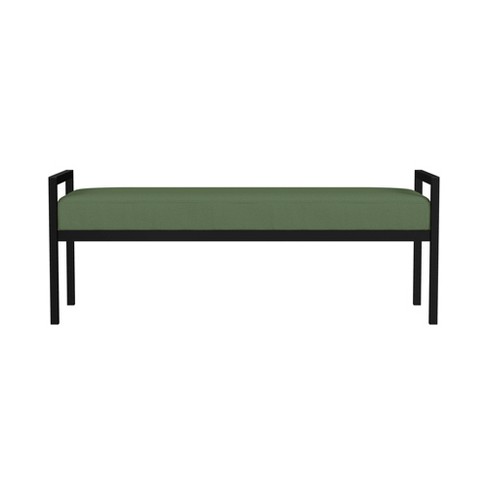 Modern Metal Bench Loden Green : Target - Homepop