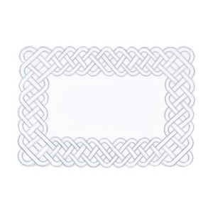 Saro Lifestyle Table Placemats with Braid Embroidered Design (Set of 4) - 1 of 4