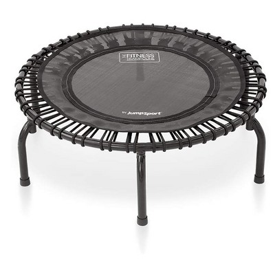 JumpSport 220 In Home Cardio Fitness Rebounder - Mini Trampoline with Premium Bungees and Workout DVD - Safe, Sturdy and Gentle on the Body