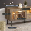 DOMETOUR 71 Inch TV Stand with LED Lights & Power Outlet, Living Room Gaming Media Console for TVs Up to 80 Inch with Storage - 2 of 4