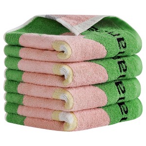 REGALWOVEN Soft Absorbent Cute Floral Pattern Cotton Decorative Hand Towel 13 x 30 Inch - 1 of 4
