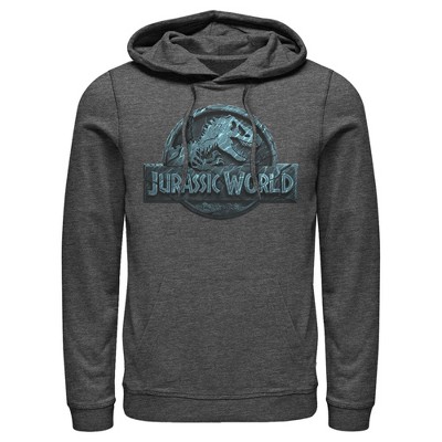 Men's Jurassic World Water Ripple Logo Pull Over Hoodie