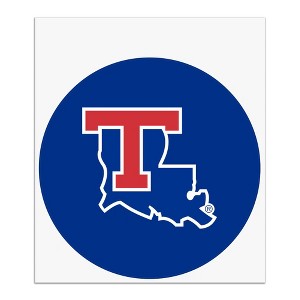 Louisiana Tech University Bulldogs Logo Automotive Car Window Locker Circle Bumper Sticker - 1 of 4
