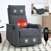 TIRAMISUBEST 3-Mode Fabric Heated Massage Manual Recliner Swivel Rocker Reclines Up to 155 Degrees and Features 8 Vibration Nodes - 2 of 4
