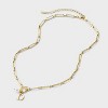 14K Gold Dipped Pearl Charm on Chain Initial Necklace - A New Day Gold - 3 of 4